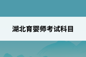 湖北育婴师考试科目
