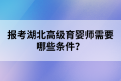 报考湖北高级育婴师需要哪些条件？